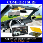 Clip On Anti Dazzle Car Sun Blocker Visor Mirror for Day & Night